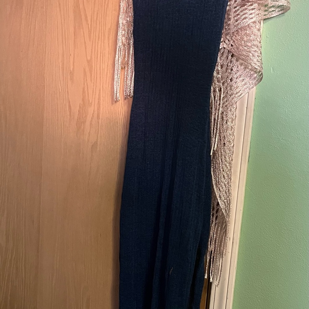 Navy Blue Women’s Swim Cover up with a Slit